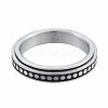 201 Stainless Steel Flat Round Rotating Ring RJEW-N043-27-2