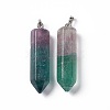 Natural Fluorite Double Terminated Pointed Pendants G-G926-01P-13-3
