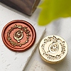 Golden Tone Wax Seal Brass Stamp Head DIY-B079-01G-Q-1