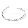 304 Stainless Steel Flat Round Wrap Cuff Bangles for Women BJEW-L682-010P-1