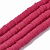 Handmade Polymer Clay Beads Strands CLAY-R089-6mm-135-1