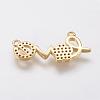 Brass Micro Pave Cubic Zirconia Pendants ZIRC-G104-15G-2