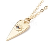 Brass Micro Pave Cubic Zirconia Pendant Necklaces NJEW-JN03387-3