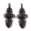 Natural Lava Rock Pendants G-Q158-04-06-1