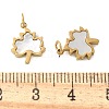 Maple Leaf Ion Plating(IP) 304 Stainless Steel with Shell Charms STAS-Q345-10G-3