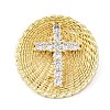 Brass Micro Pave Cubic Zirconia Pendants KK-S510-34G-01-1