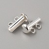 Sterling Silver Slide Lock Clasps STER-WH0008-33-2