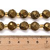 Electroplated Natural Druzy Geode Crystal Beads Strands G-F833-P01-10mm-04-5