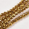 Electroplate Non-magnetic Synthetic Hematite Beads Strands G-J169B-3mm-04-1