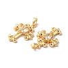 Brass Micro Pave Cubic Zirconia Pendants KK-M243-06G-3