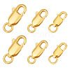 6Pcs 3 Styles 925 Sterling Silver Lobster Claw Clasps STER-ME0001-33G-1