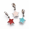 304 Stainless Steel Enamel Charms STAS-F259-059P-1