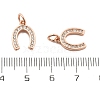 CZ Brass Micro Pave Cubic Zirconia Horse Shoe Charms ZIRC-L018-13RG-2