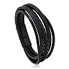 Retro Minimalist Leather Magnetic Clasp Bracelet for Men - Trendy European and American Style Jewelry ST6598176-1