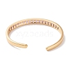 Rectangle Brass Pave Glass Open Cuff Bangles for Women BJEW-Z061-04G-3