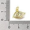Brass Micro Pave Cubic Zirconia Charms KK-M283-15E-02-3