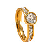 304 Stainless Steel & Rhinestone Finger Rings WG87391-01-2