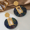 Alloy & Acrylic Stud Dangle Earrings FS-WGB9194-04-2