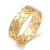 Ion Plating(IP) 304 Stainless Steel Hinged Bangles with Polymer Clay Rhinestones for Women BJEW-Z080-04G-4