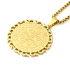 304 Stainless Steel Box Chain Saint Benedict Medal Pendant Necklaces for Women NJEW-M008-01G-1