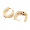 Ion Plating(IP) 304 Stainless Steel & Natural Shell Huggie Hoop Earrings for Women EJEW-C096-27B-G-2