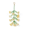 Glass Seed Beaded Flower Big Pendants PALLOY-MZ01184-02-1