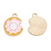 Light Gold Plated Alloy Enamel Pendants ENAM-R136-29-3