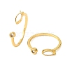 Brass Micro Pave Cubic Zirconia Cuff Rings for Women RJEW-K309-39D-G-4