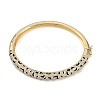 Rack Plating Brass Micro Pave Cubic Zirconia Bangles BJEW-P341-01G-2