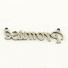 Tarnish Resistant Fashionable Stainless Steel Word Charms STAS-R059-40-2