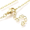 Rack Plating Brass Link Chain Necklaces MAK-L042-01G-2