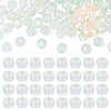 100Pcs Crackle Transparent Glass UV Reactive Beads GLAA-TA0004-28C-1
