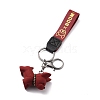 Imitation Leather Clasps Keychain KEYC-I113-01C-3