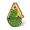 Funny Dinosaur with Cheese Alloy Enamel Pin Brooch for Backpack Clothes JEWB-R004-02EB-02-1