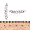 Brass Pave Clear Cubic Zirconia Connector Charms KK-S376-05P-3