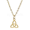 Trinity Knot/Triquetra 304 Stainless Steel Pendant Necklaces NJEW-JN04882-01-1