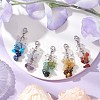 Natural & Synthetic Mixed Gemstone Chip Beads Pendant Decorations HJEW-JM02125-2