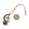 Alloy Moon with Star Pendant Decoration HJEW-JM02415-03-3