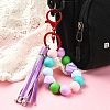 10Pcs 10 Colors Baking Painted Zinc Alloy Keychain Clasps FIND-YW0004-55-5