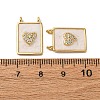 Brass Micro Pave Cubic Zirconia Pendants KK-D390-27G-04-3
