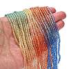 Transparent Painted Glass Beads Strands X1-DGLA-A034-T1mm-A02-2