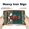 Vintage Metal Tin Sign AJEW-WH0189-195-3