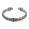 Viking 304 Stainless Steel Open Cuff Bangles for Men BJEW-U001-05B-AS-3