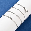 Brass Cable Chain Necklaces for Women NJEW-D302-48P-1