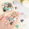 Olycraft 50Pcs 5 Colors Alloy Enamel Pendants ENAM-OC0001-19-3