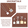 Unicraftale DIY Blank Square Pendant Making Kit DIY-UN0005-46-5