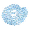 Transparent Half Spray Painted Glass Beads Strands LS-GLAA-Q110-02A-03-2