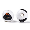 Halloween Theme Wood European Beads WOOD-N016-04J-2