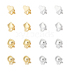 Unicraftale 16Pcs 8 Style Alloy Clip-on Earring Findings FIND-UN0002-95-1