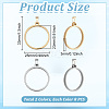 16Pcs 2 Colors 304 Stainless Steel Open Back Bezel Pendants PALLOY-UN00034-3